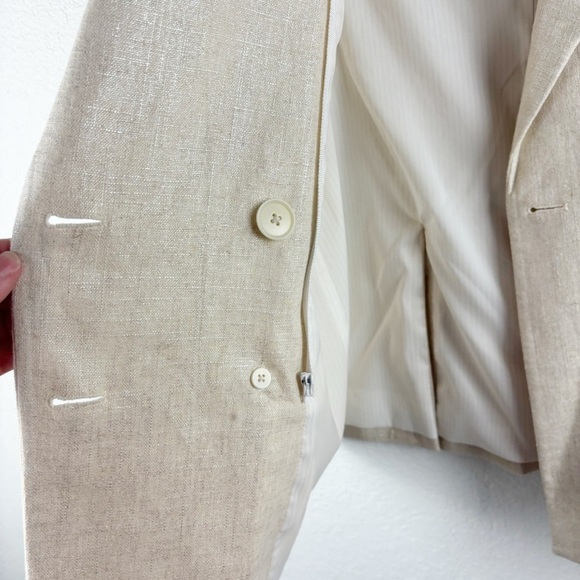 Veronica Beard Parineti Double Breasted Dickey Blazer Silver Cream Size 2 - Picture 6 of 8